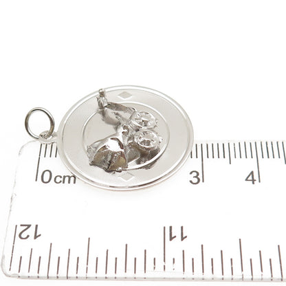 925 Sterling Silver Vintage Baby Stroller Charm Pendant
