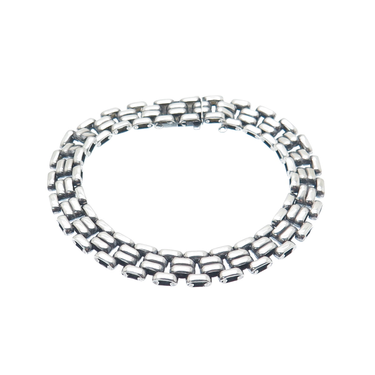KOLLMAR JOURDAN 835 Silver Vintage Panther Link Bracelet 7"