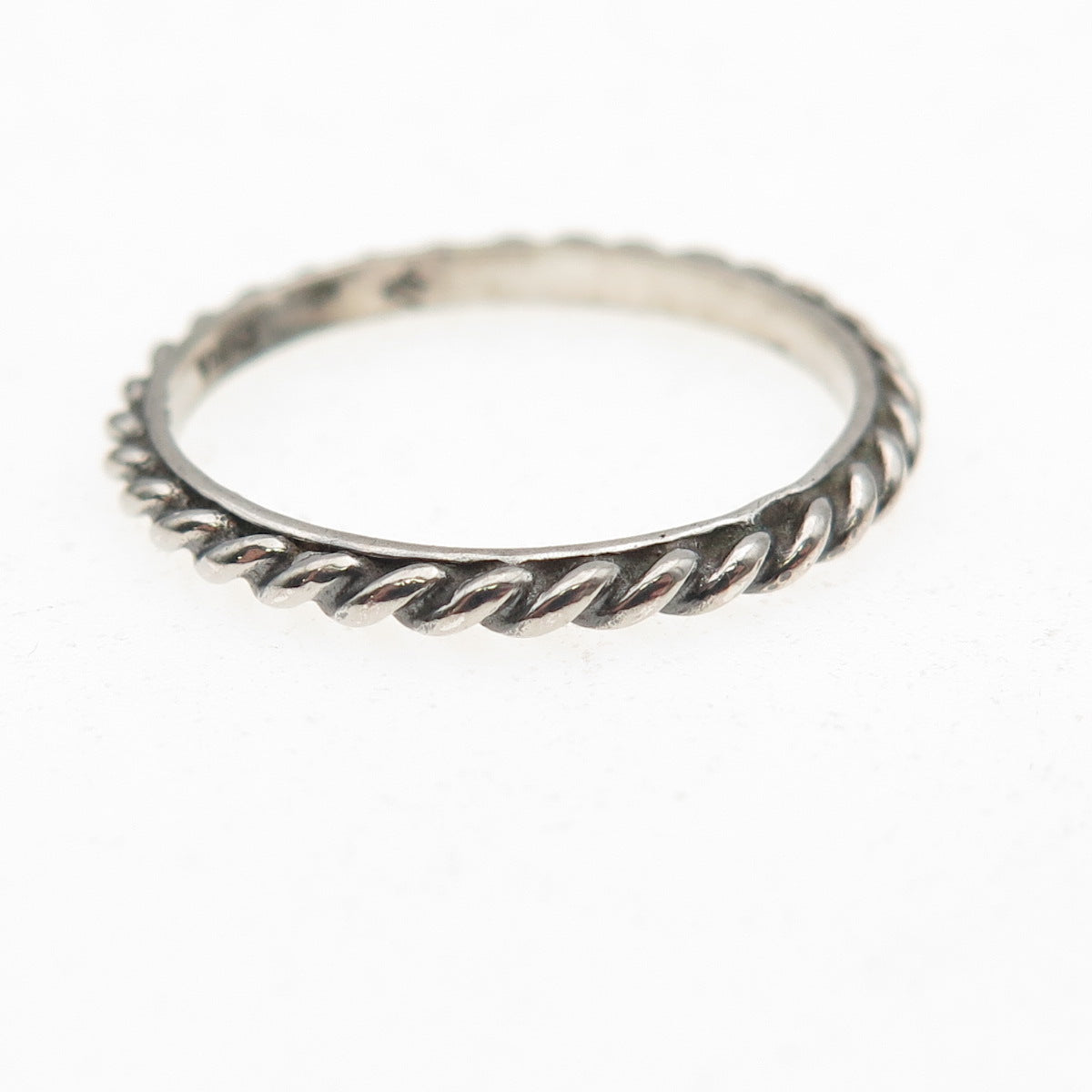 Silpada 925 Sterling Silver Vintage Ribbed Stackable Band Ring Size 7.75
