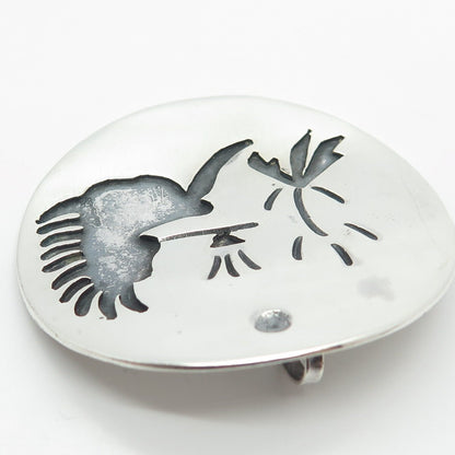 925 Sterling Silver Vintage Mexico Hedgehog Storyteller Pendant