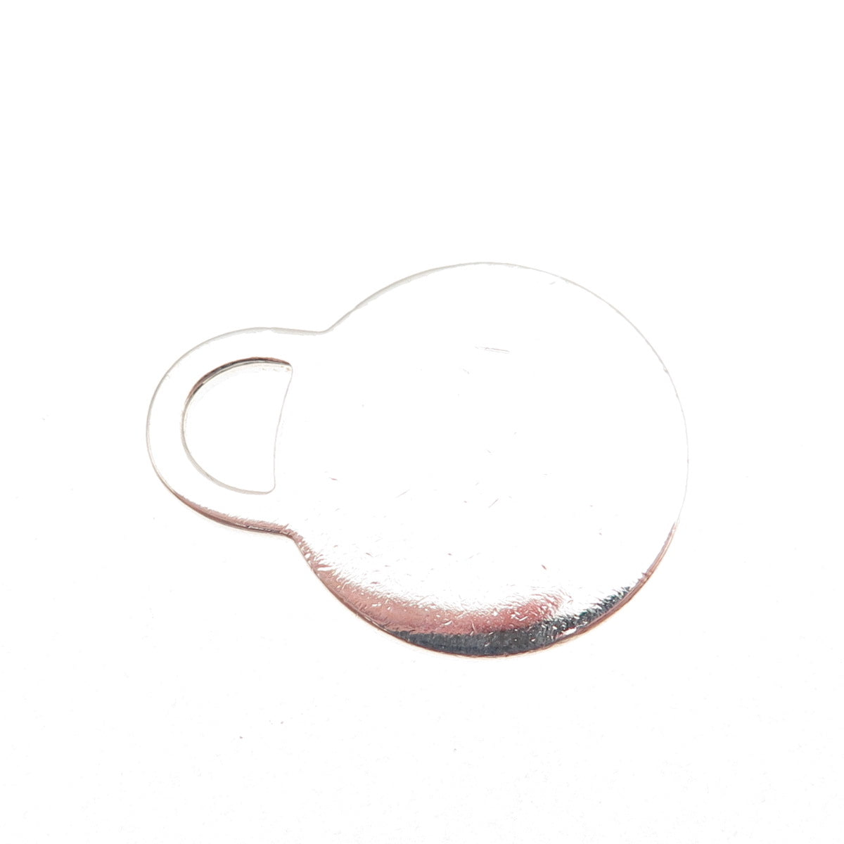 Tiffany & Co. 925 Sterling Silver Vintage 2001 Round Tag Charm Pendant
