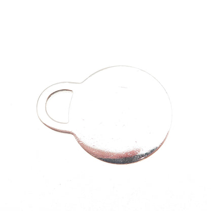 Tiffany & Co. 925 Sterling Silver Vintage 2001 Round Tag Charm Pendant