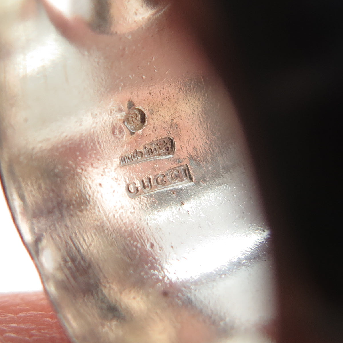 GUCCI 925 Sterling Silver Vintage Italy Modernist Puffy Band Ring Size 8