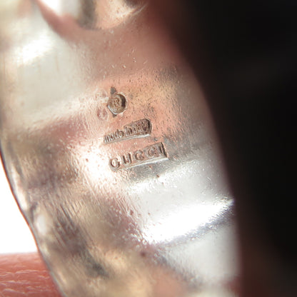 GUCCI 925 Sterling Silver Vintage Italy Modernist Puffy Band Ring Size 8