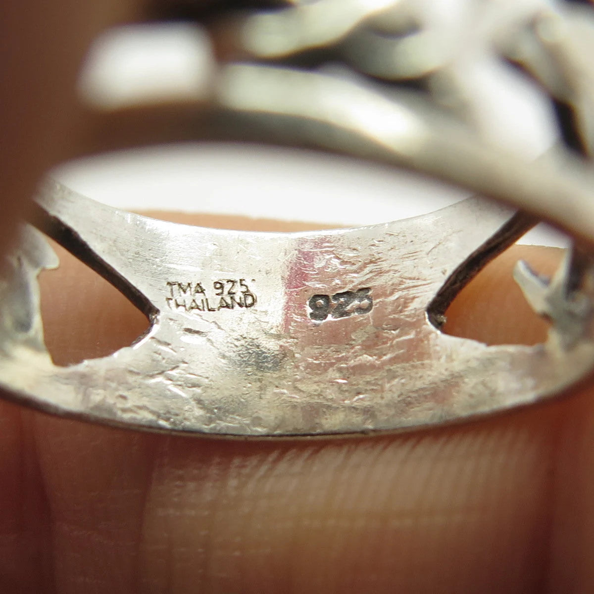 925 Sterling Silver Vintage Friendly Dolphin Band Ring Size 6.5
