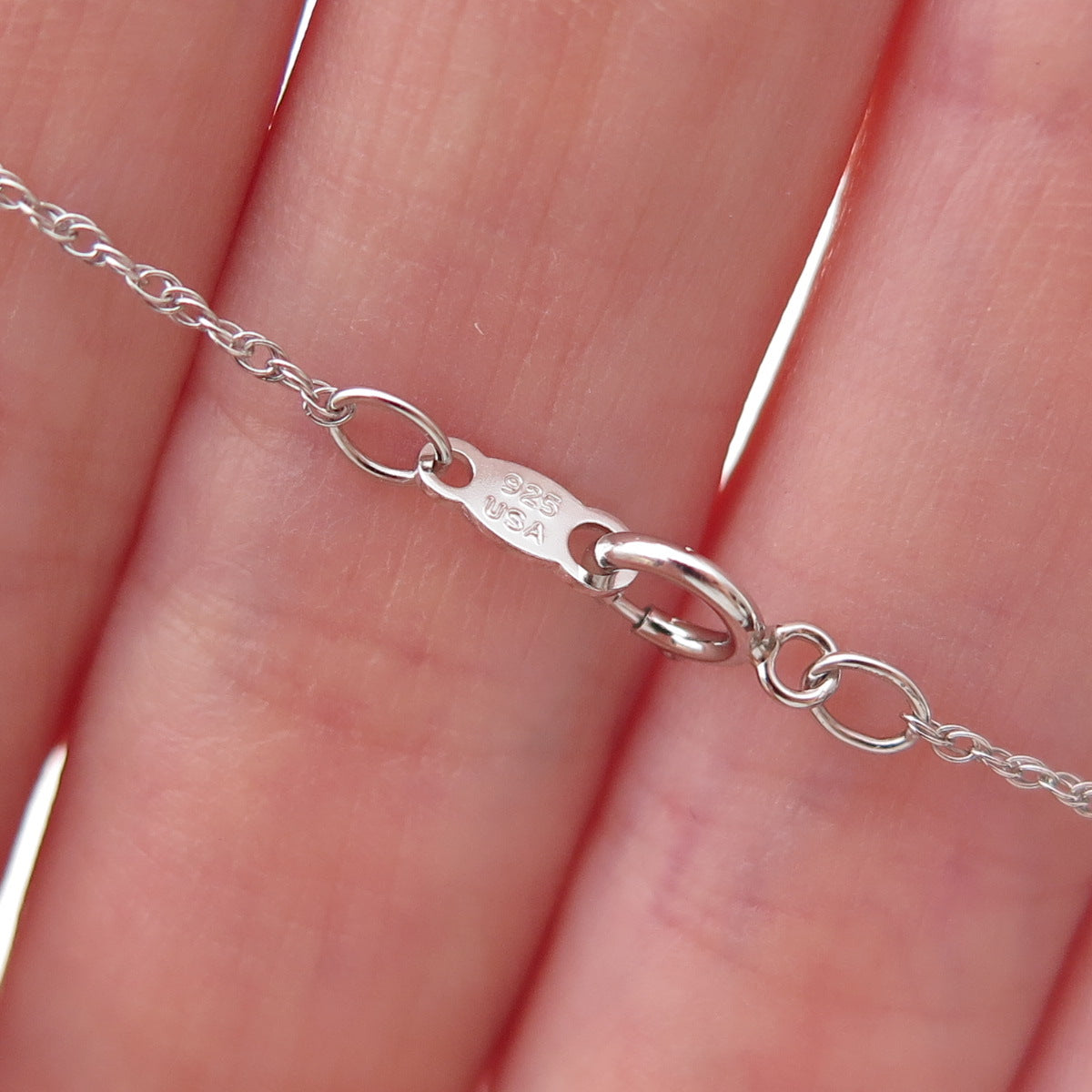 925 Sterling Silver Real Citrine & White Topaz Cable Chain Necklace 18"