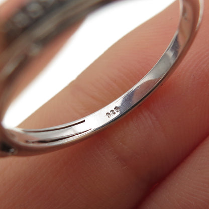JANE SEYMOUR Sterling Silver Real Round-Cut Diamond Half Eternity Ring Size 6.75