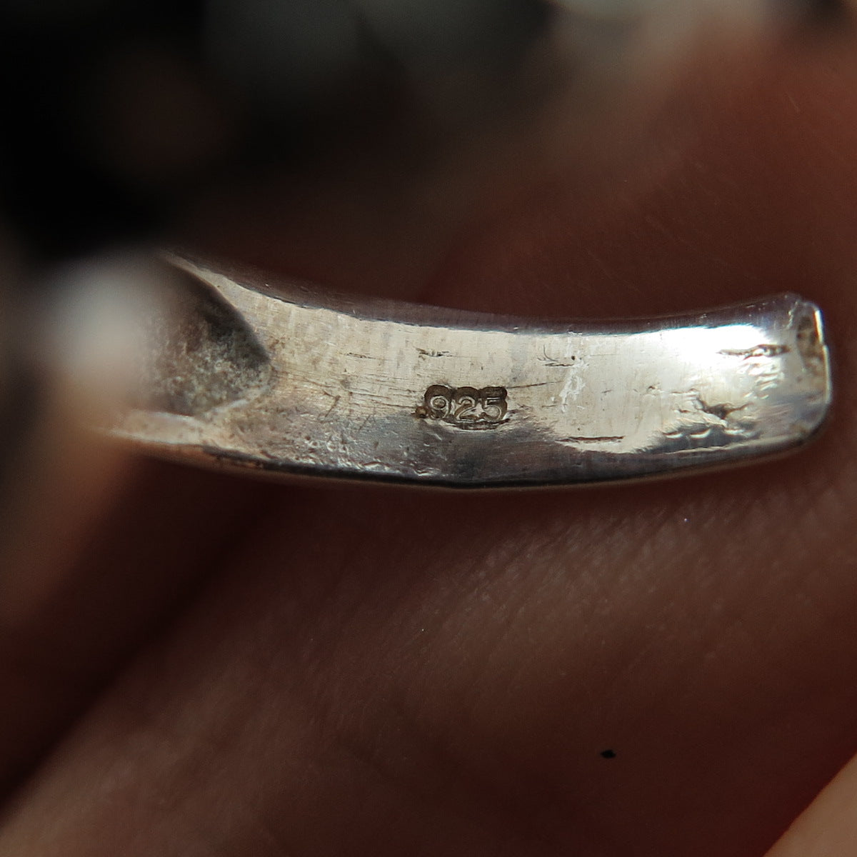 925 Sterling Silver Vintage Skeleton Adjustable Biker Ring Size 9.5