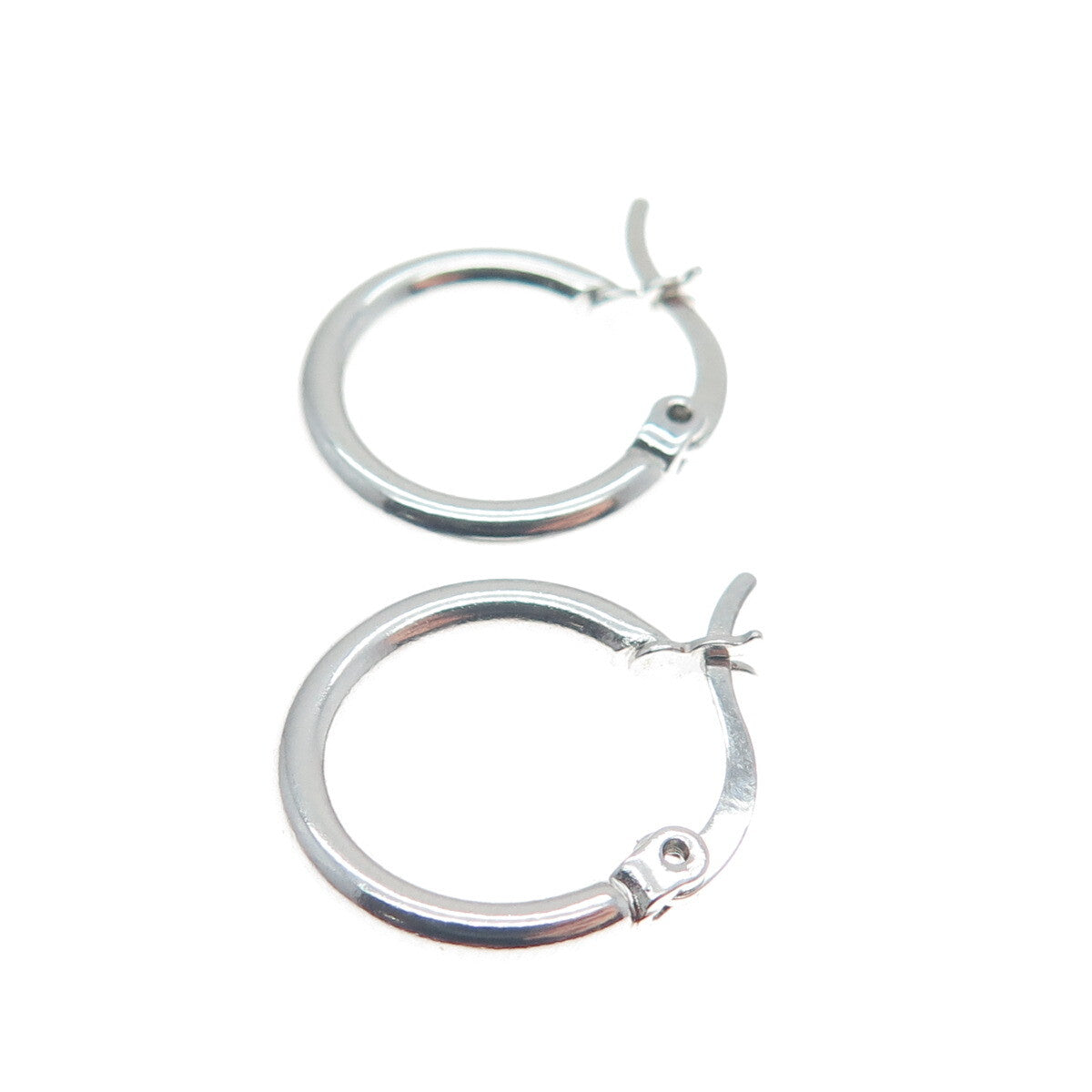 925 Sterling Silver Tube Hoop Earrings