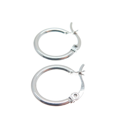925 Sterling Silver Tube Hoop Earrings