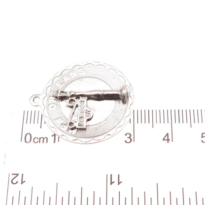 Elco 925 Sterling Silver Vintage Bourbon Street New Orleans Charm Pendant