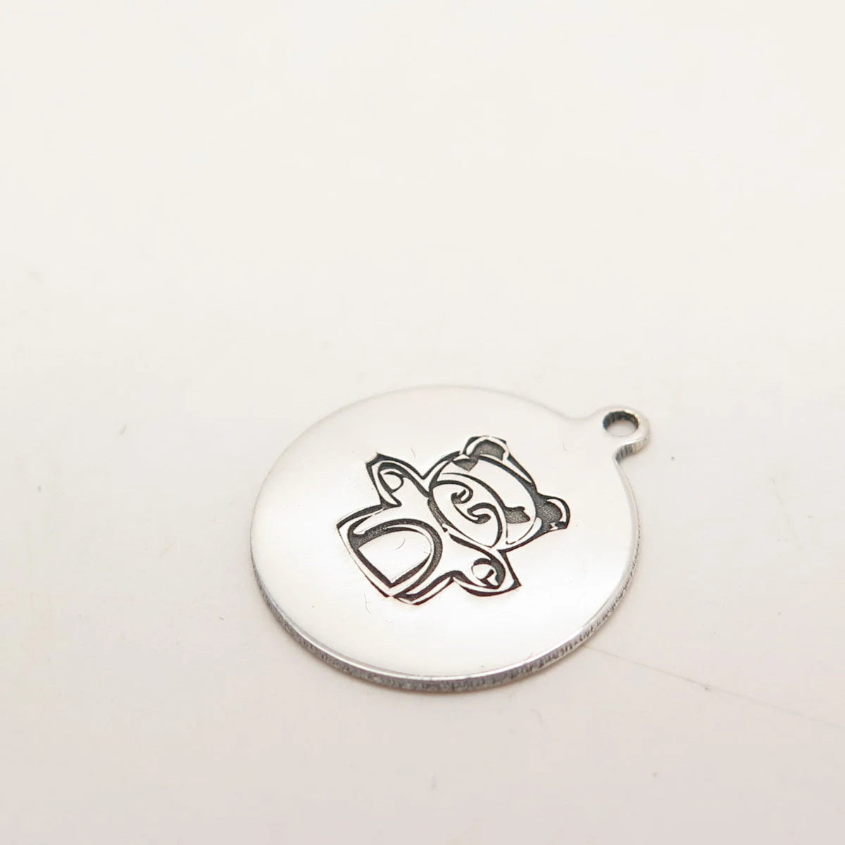 925 Sterling Silver USA Two In Town Panda Charm Pendant