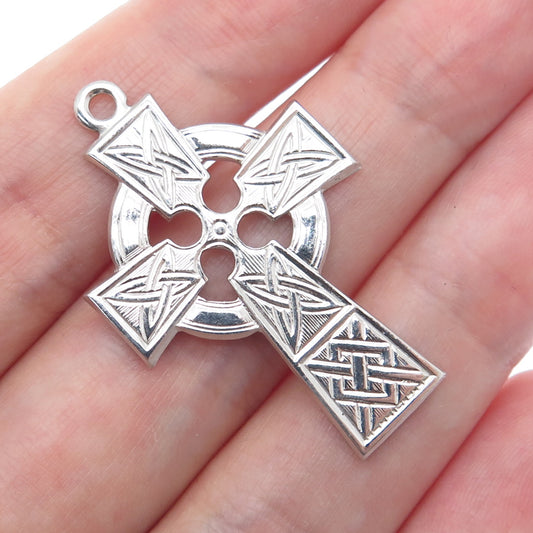 OSTBY & BARTON Silver Filled Vintage Celtic Cross Charm Pendant