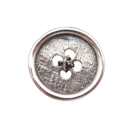 Otto Robert Bade 925 Sterling Silver Vintage Oxidized Button