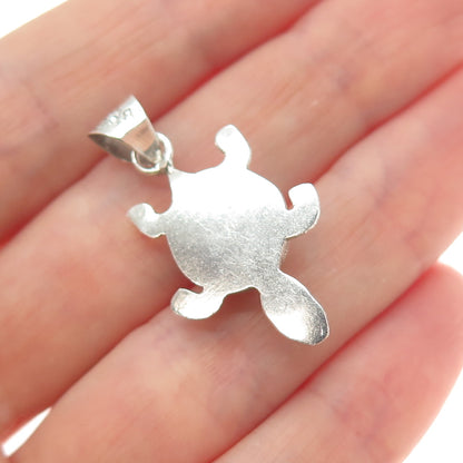 925 Sterling Silver Vintage Mexico Turtle 3D Charm Pendant