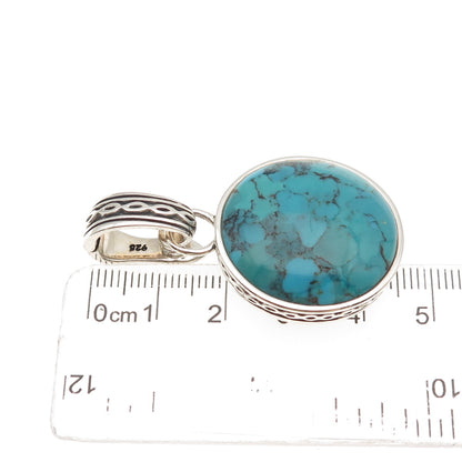 Barse 925 Sterling Silver Vintage Real Cabochon Kingman Turquoise Pendant