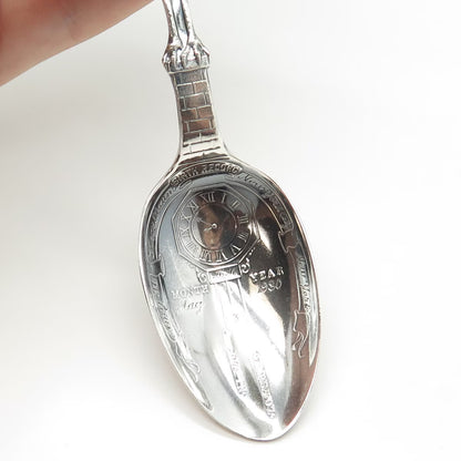 925 Sterling Silver Antique Art Deco Reed & Barton Stork Birth Record Spoon