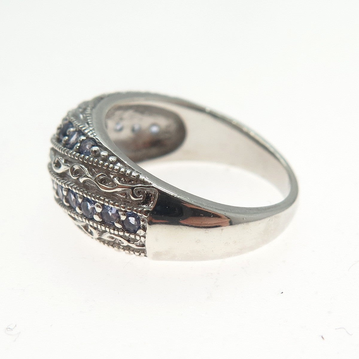 BGE BRADFORD 925 Sterling Silver Round-Cut C Z Sparkle Ring Size 7.25