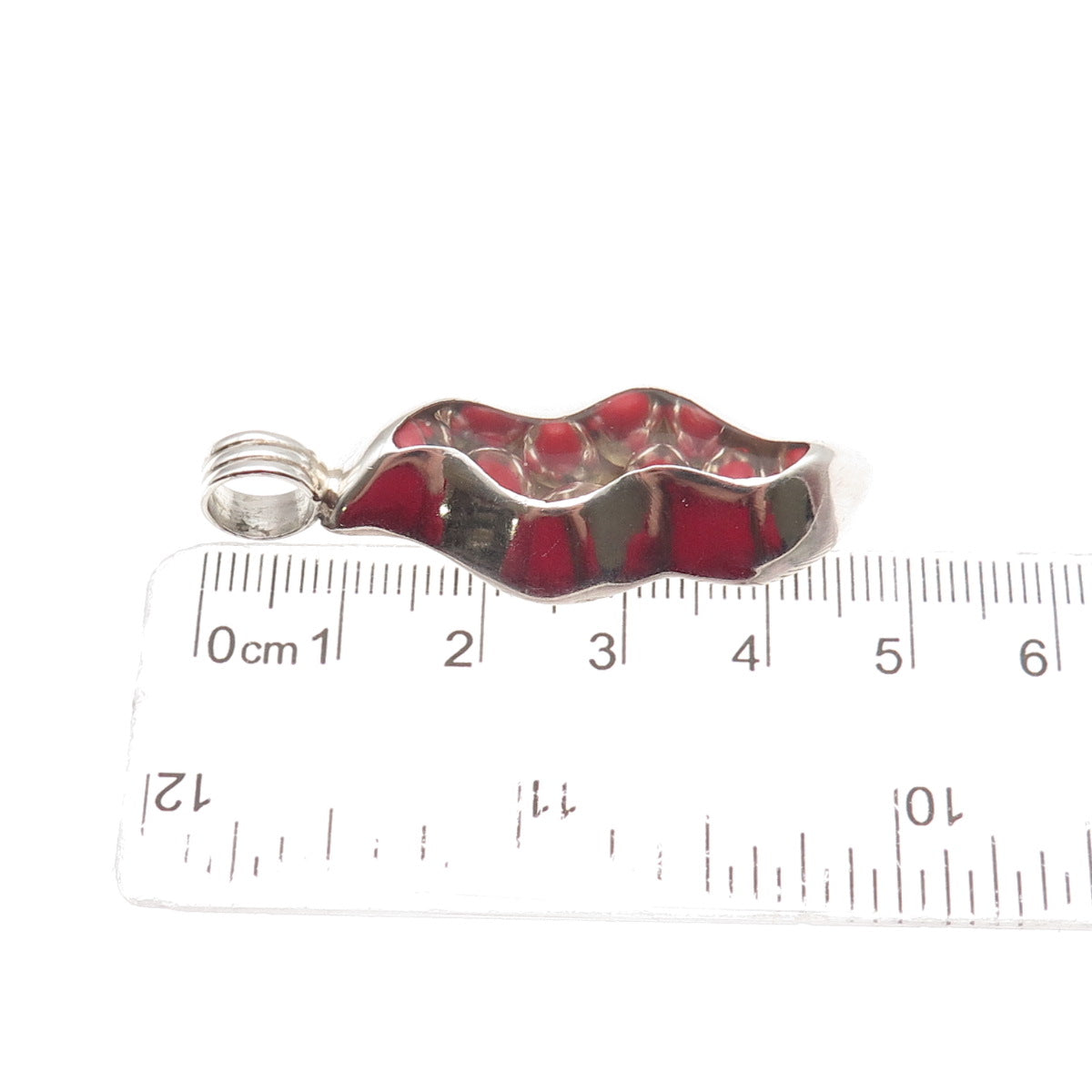 950 Silver Vintage Peruvian Huayruro Seeds Charm Pendant
