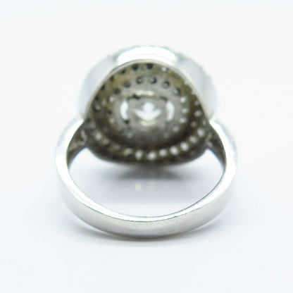 925 Sterling Silver Round-Cut C Z Ring Size 6.75