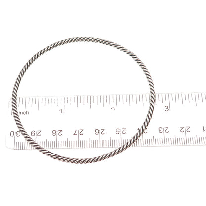David Yurman 925 Sterling Silver Vintage Cable Classics Bangle Bracelet 8.25"