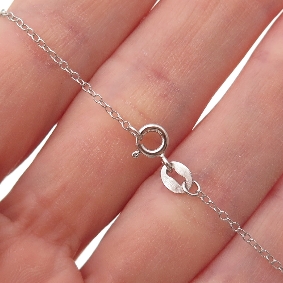 925 Sterling Silver Real Tanzanite & White Topaz Cable Chain Necklace 18"