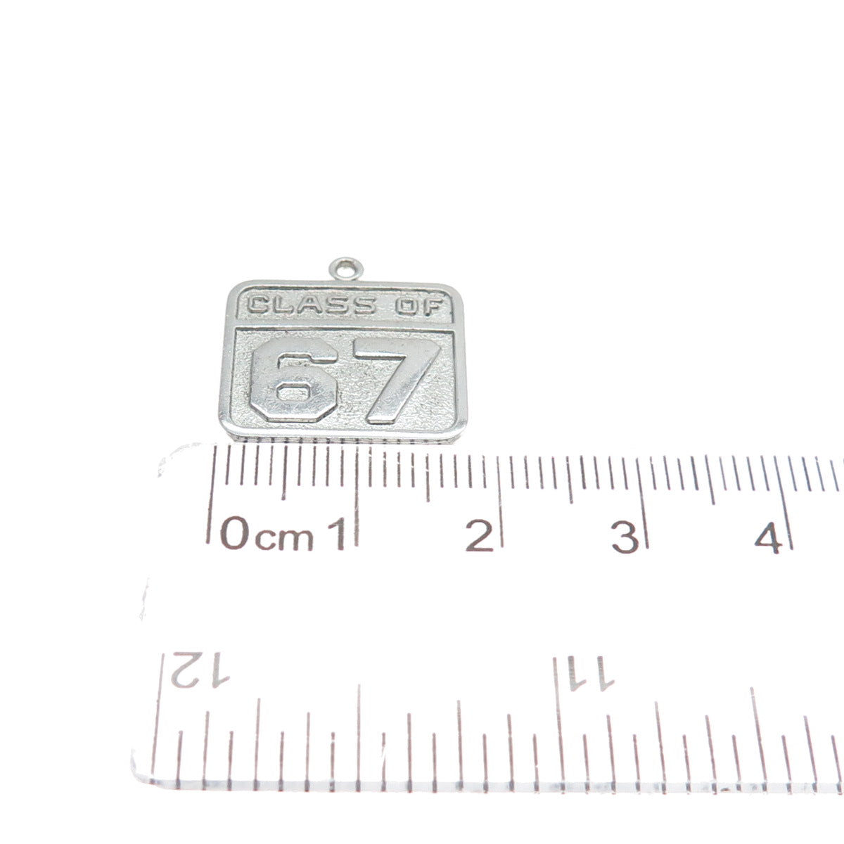 WELLS 925 Sterling Silver Vintage Class of 1967 Minimalist Charm Pendant