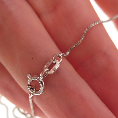 Chuck Clemency 925 Sterling Real Tanzanite & White Topaz Box Chain Necklace 18"