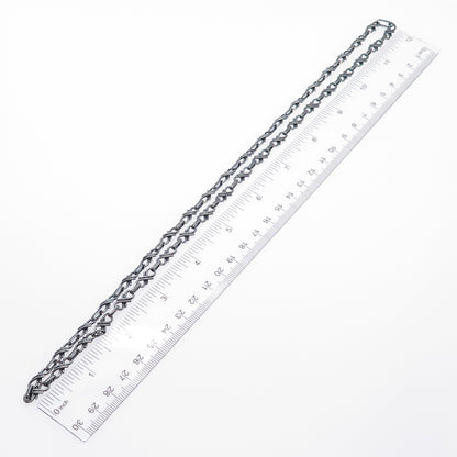 925 Sterling Silver Vintage Mexico Oxidized Infinity Chain Necklace 24"