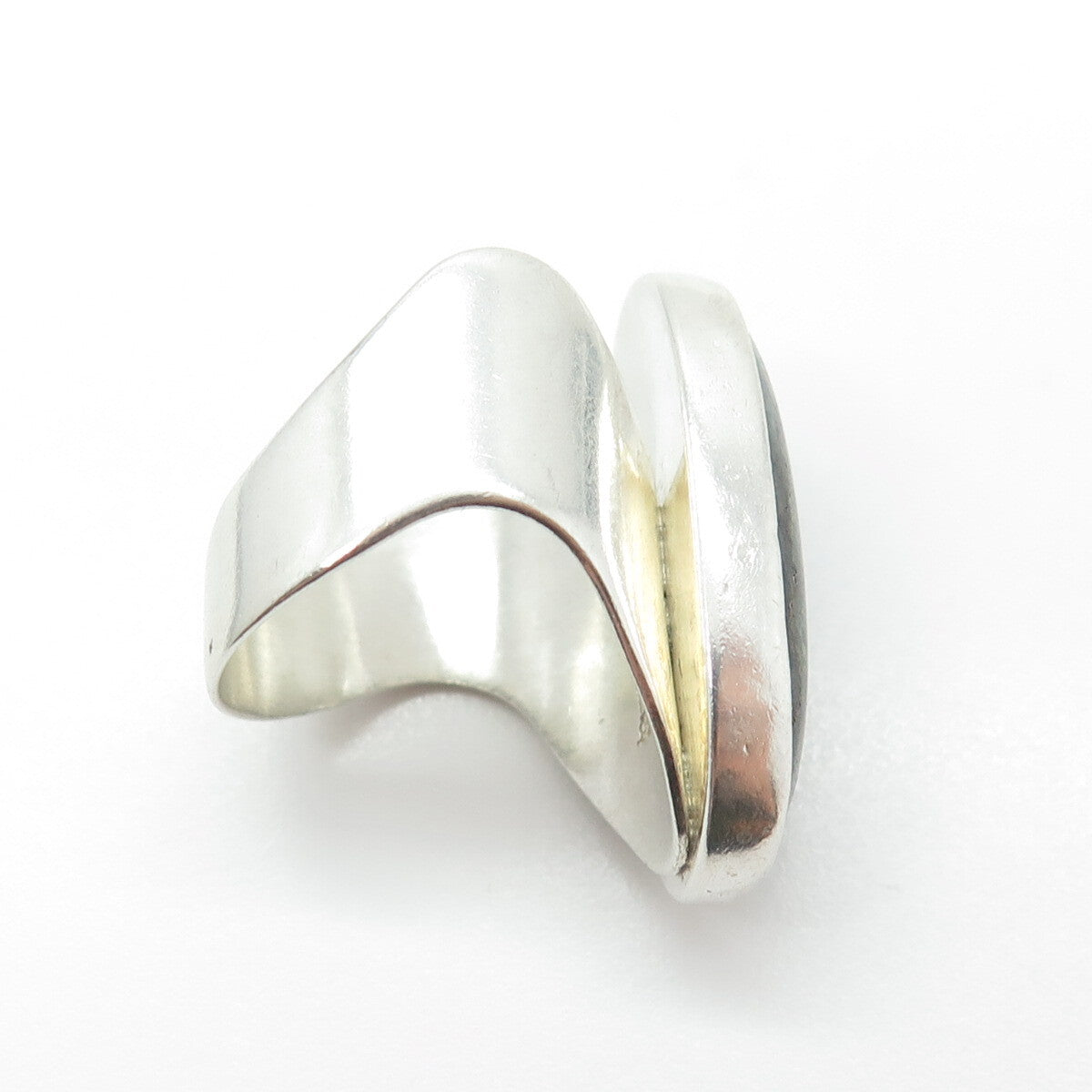 JAY KING DESERT ROSE 925 Sterling Silver Vintage Real Serpentine Ring Size 8