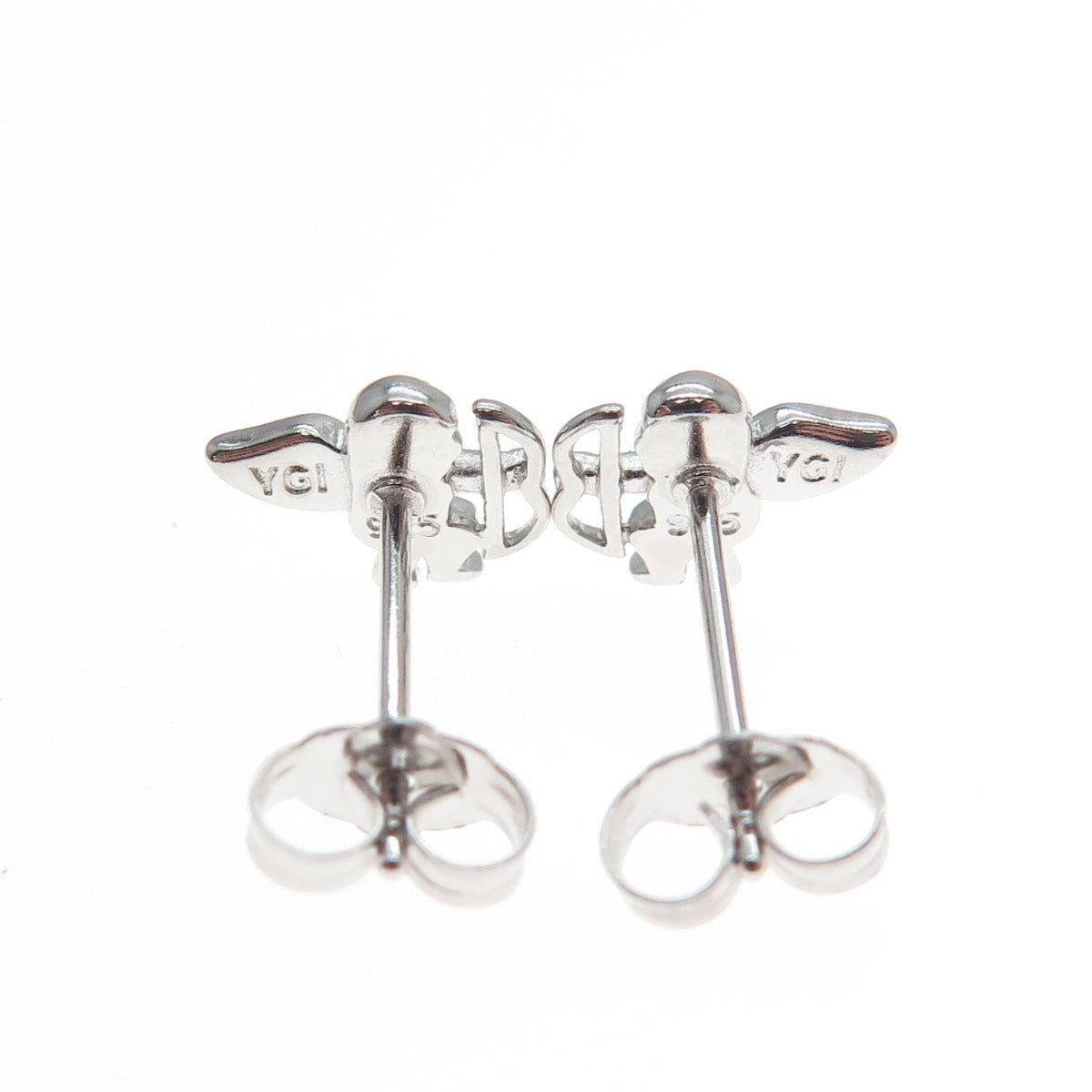 925 Sterling Silver Cupid Stud Earrings