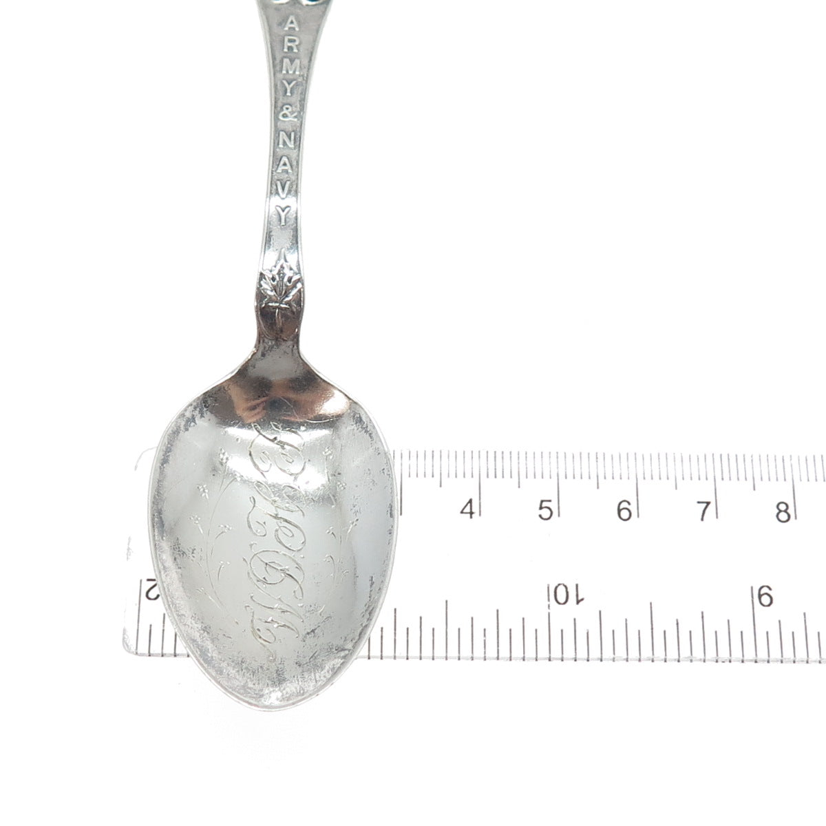 RODEN BROS 925 Sterling Silver Antique Earl Kitchener Army & Navy Coffee Spoon