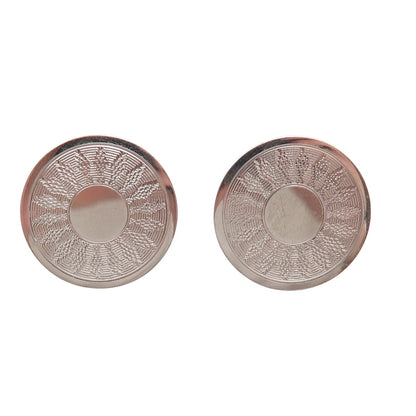 B.A. Ballou 925 Sterling Silver Vintage Sun Disc Screw Back Earrings