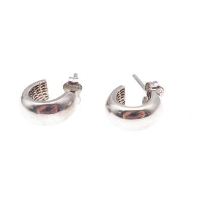 925 Sterling Silver Vintage Hoop Earrings