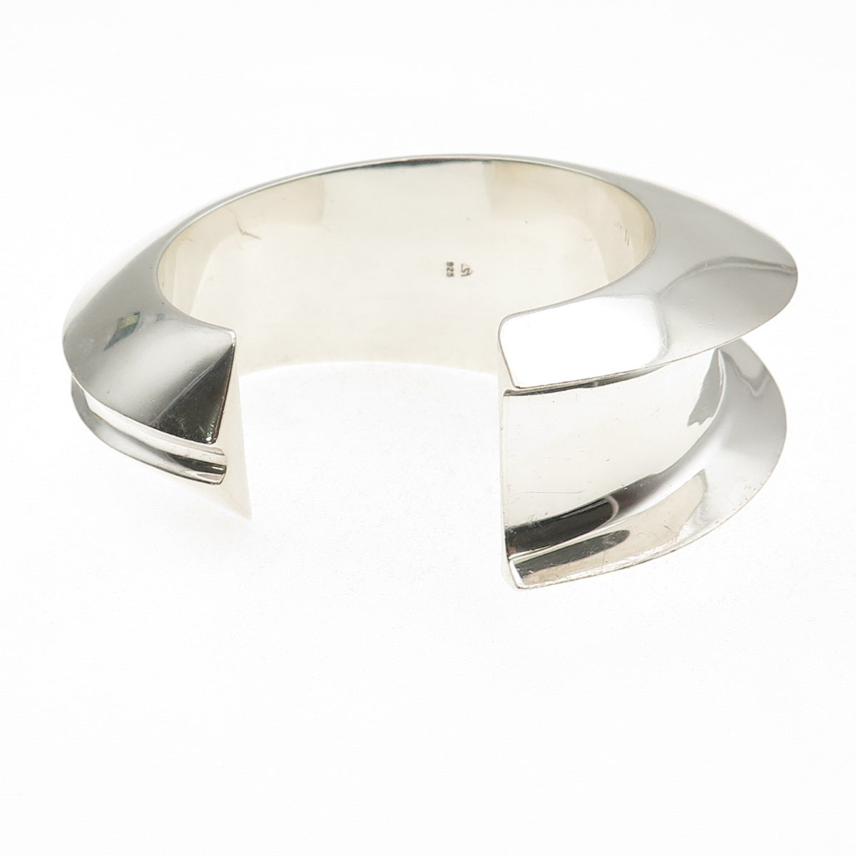 Simon Sebbag 925 Sterling Vintage Modernist Heavy 97.1g Adjustable Bracelet 6.5"