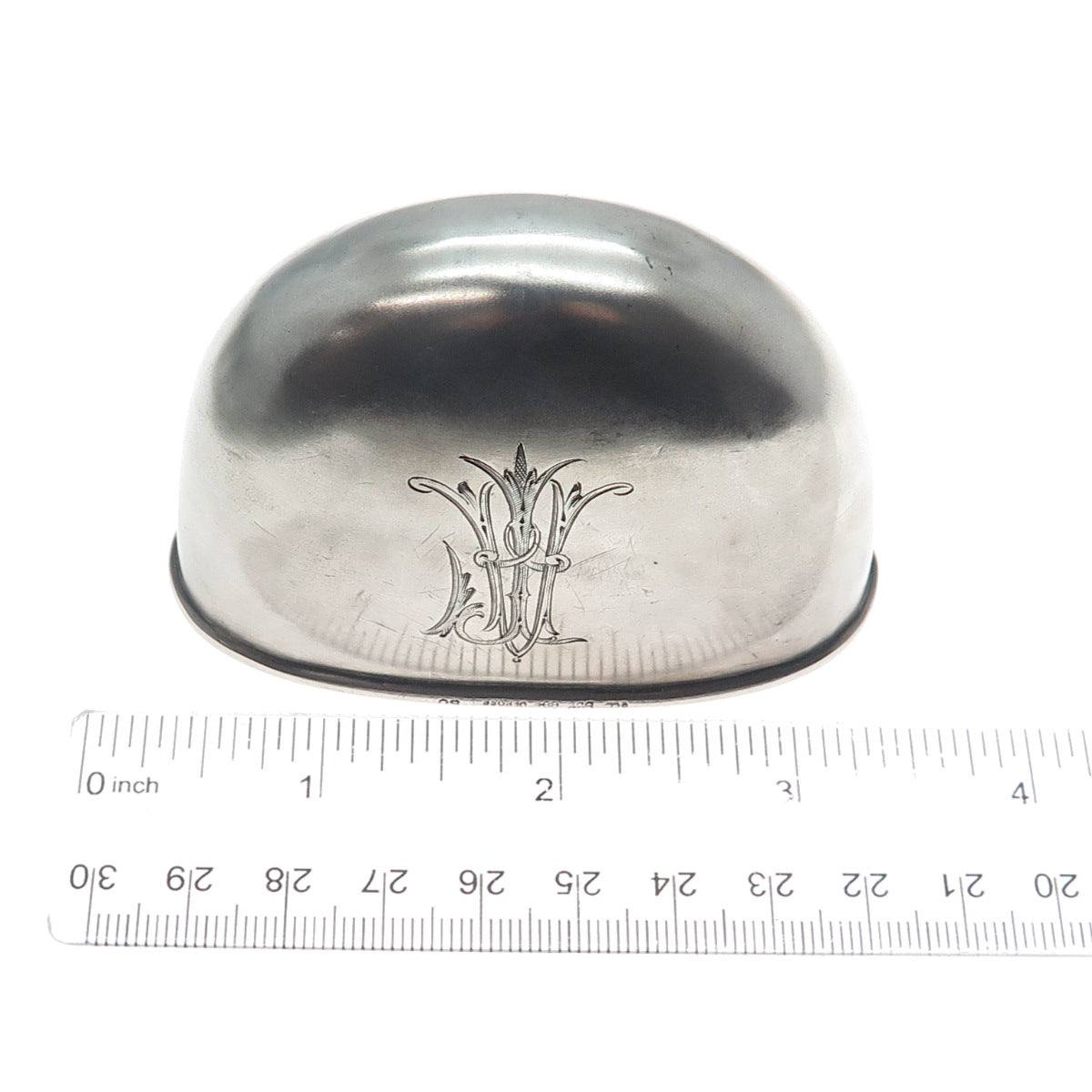 DEPOSE 84 Silver Crystal Antique Victorian Belgium Russian Empire Monogram Flask