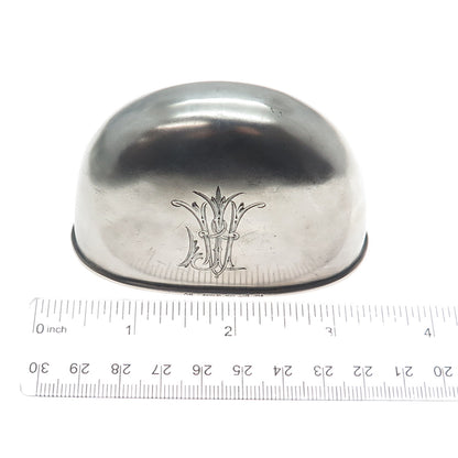 DEPOSE 84 Silver Crystal Antique Victorian Belgium Russian Empire Monogram Flask