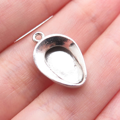 925 Sterling Silver Vintage Baby Potty Minimalist 3D Charm Pendant