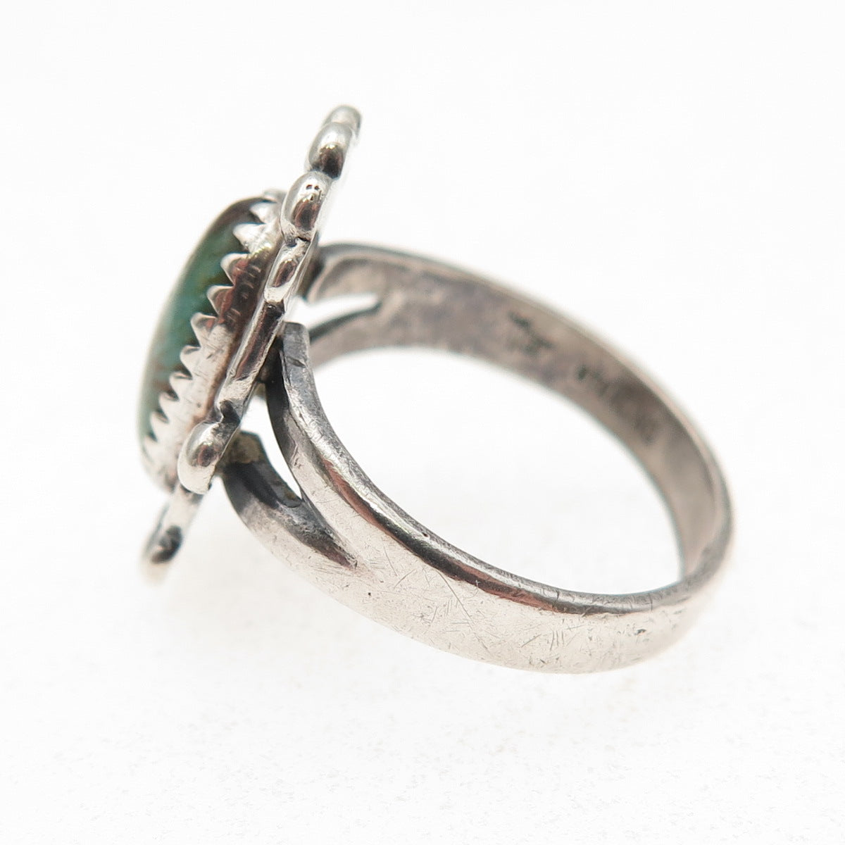 Bell Trading Post Old Pawn Sterling Silver Vintage Royston Turquoise Ring Size 6
