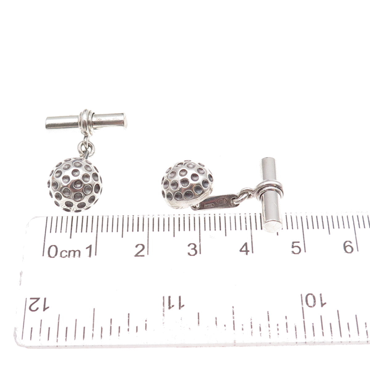 Christofle 925 Sterling Silver Vintage Golf Ball Cufflinks