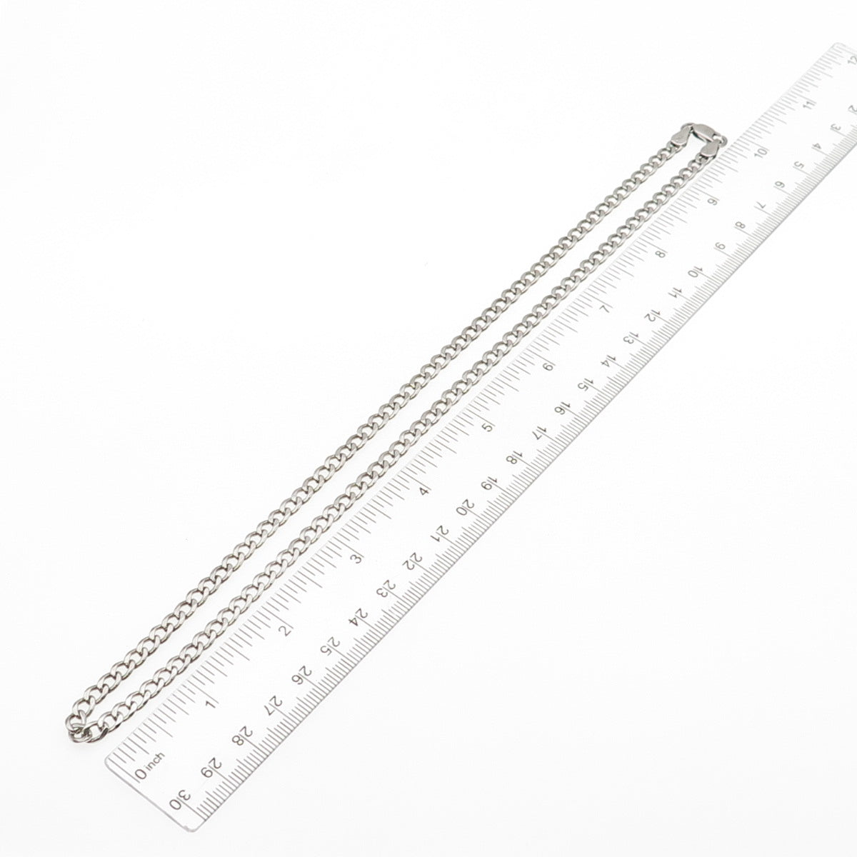 925 Sterling Silver Vintage Italy Curb Chain Necklace 20"