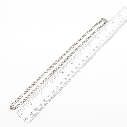 925 Sterling Silver Vintage Italy Curb Chain Necklace 20"