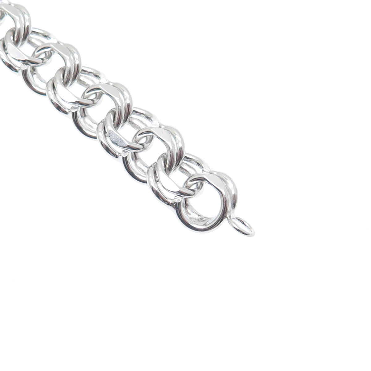 925 Sterling Silver Antique Art Deco Bismark Link Bracelet 7"