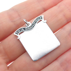 FORSTNER 925 Sterling Silver Vintage To A Grand Guy Tag Charm Pendant
