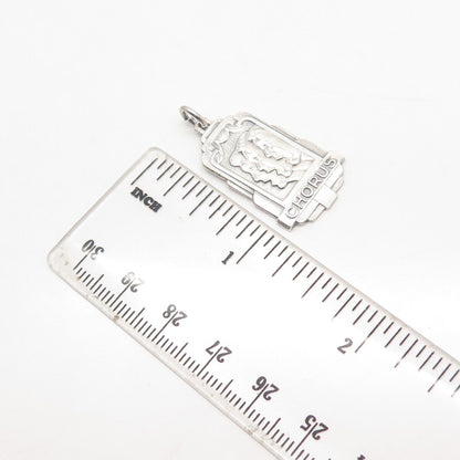 925 Sterling Silver Vintage Balfour "Chorus" Pendant