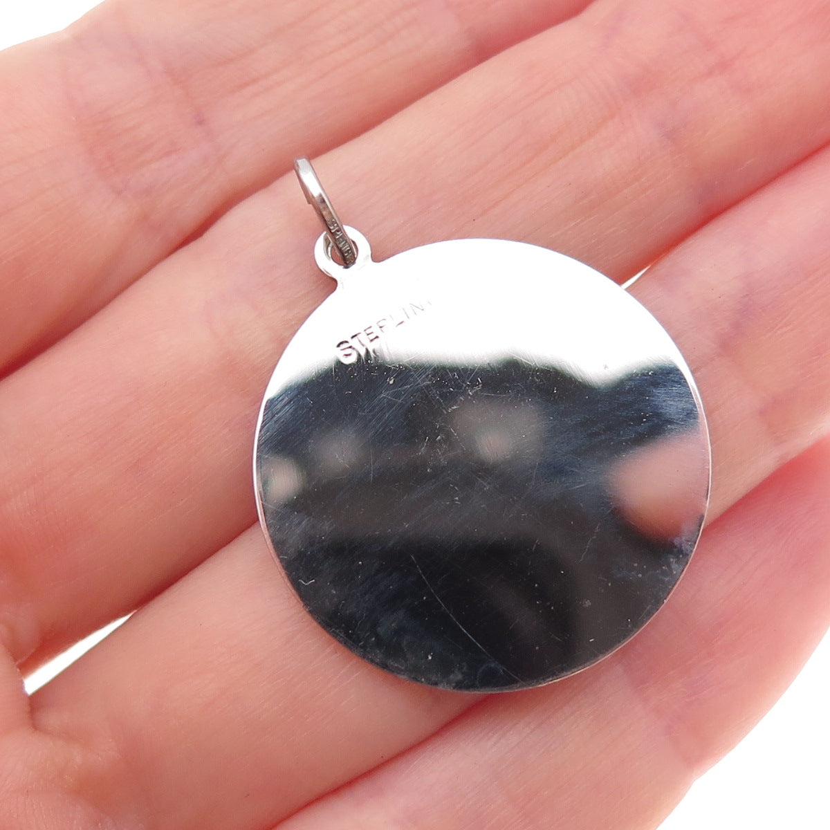 925 Sterling Silver Vintage Sweet 16 Heart Charm Pendant