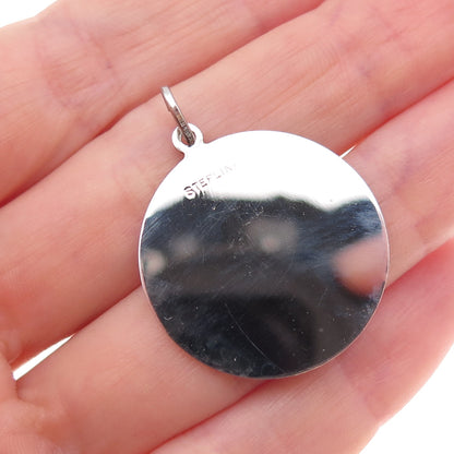 925 Sterling Silver Vintage Sweet 16 Heart Charm Pendant