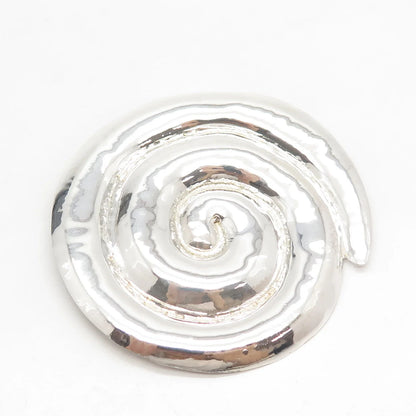 925 Sterling Silver Vintage Amrita Swirl / Spiral Slide Pendant