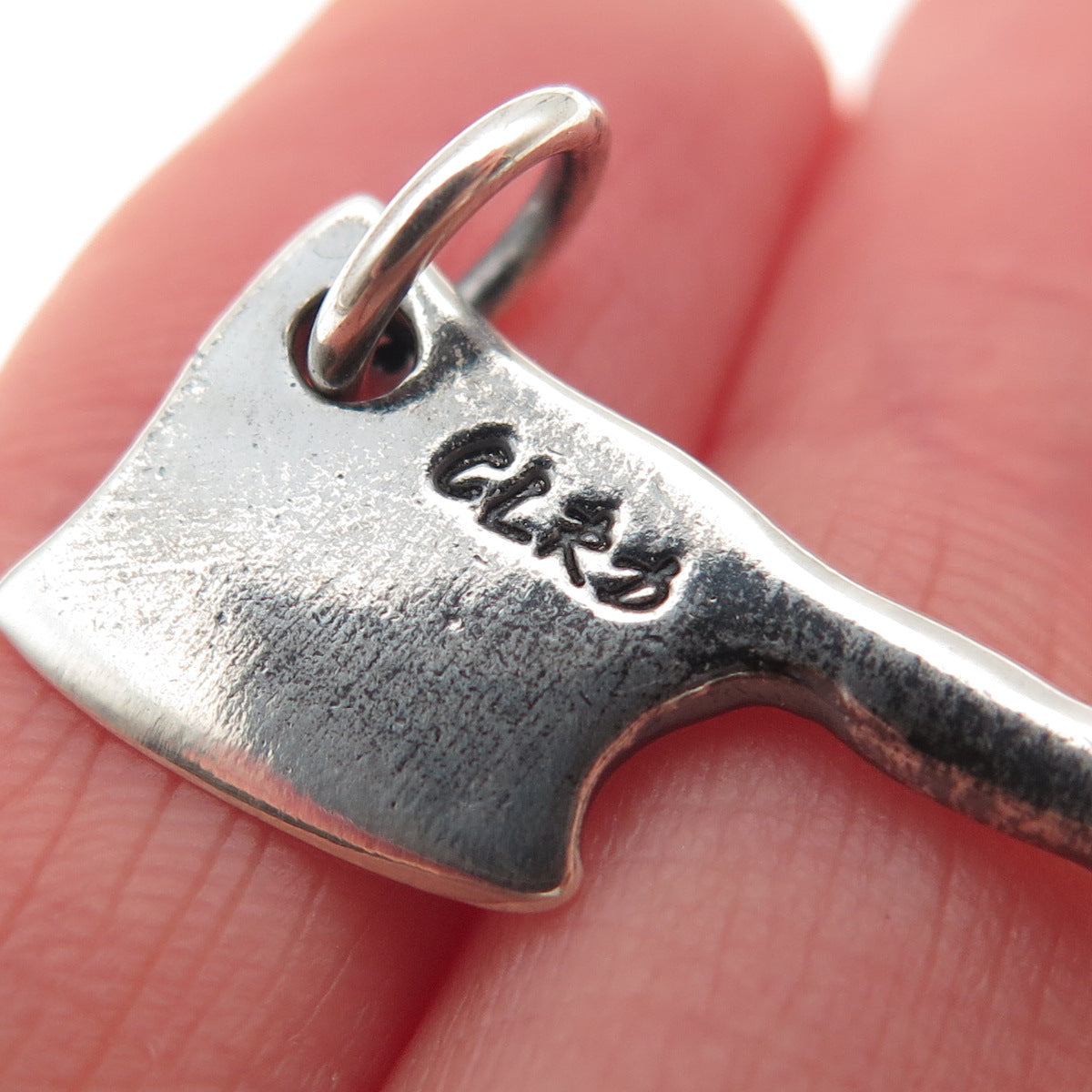 925 Sterling Silver Vintage CLRD Chef's Knife Oxidized Charm Pendant