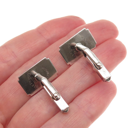 Swank 925 Sterling Silver Antique Art Deco Cufflinks